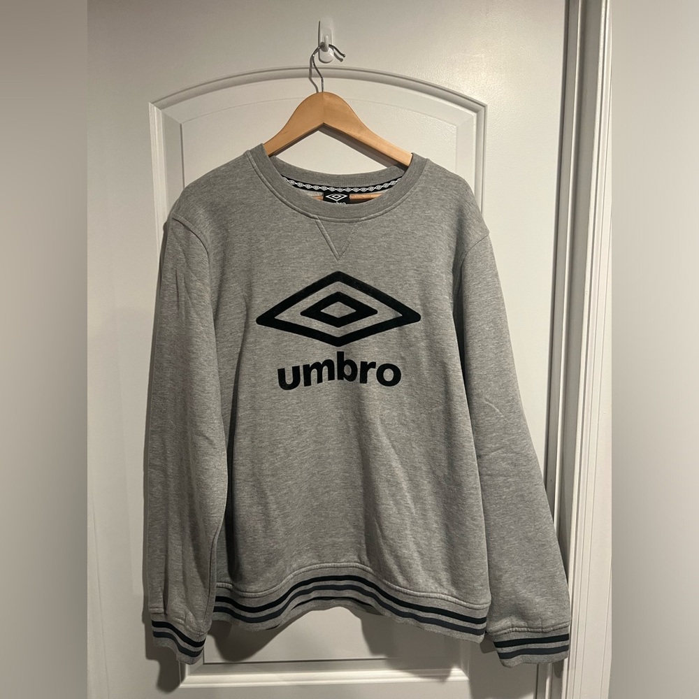 Umbro Gray Logo Crewneck Size Large